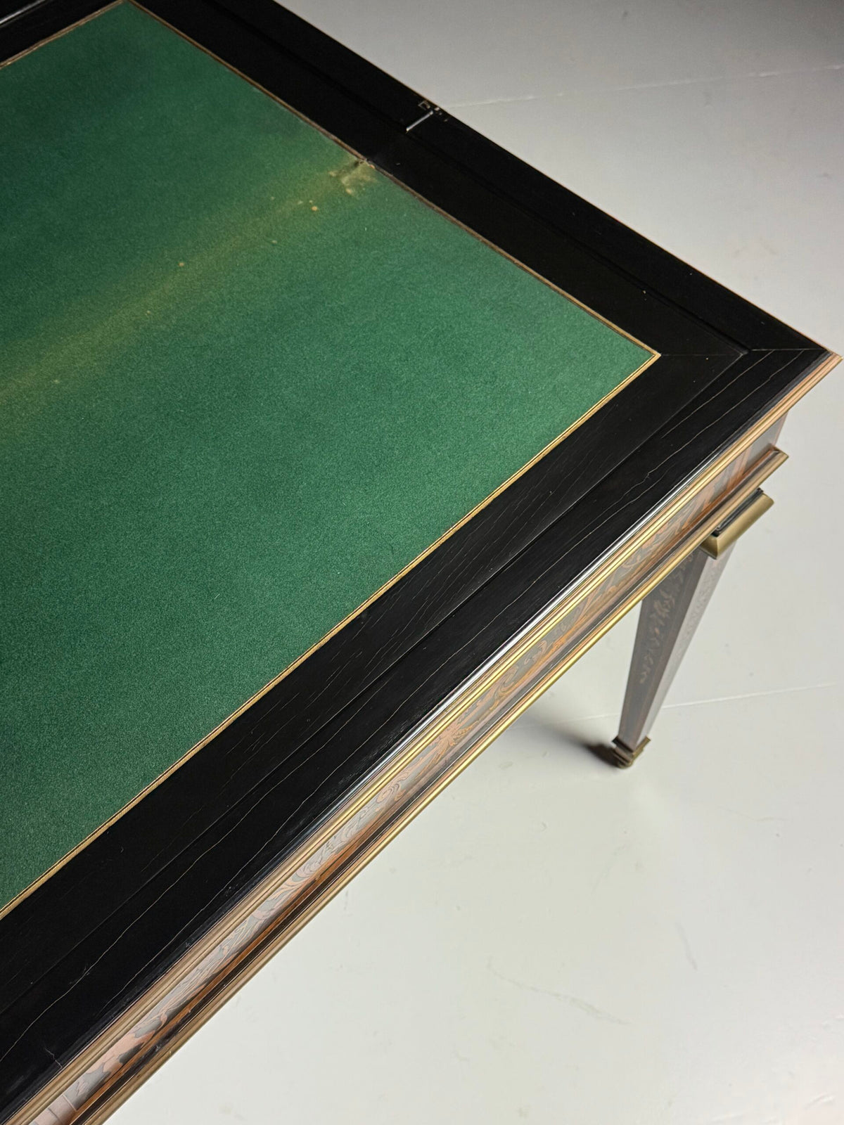 French Ebony Marquetry Games Table, 19th Century, photo 23