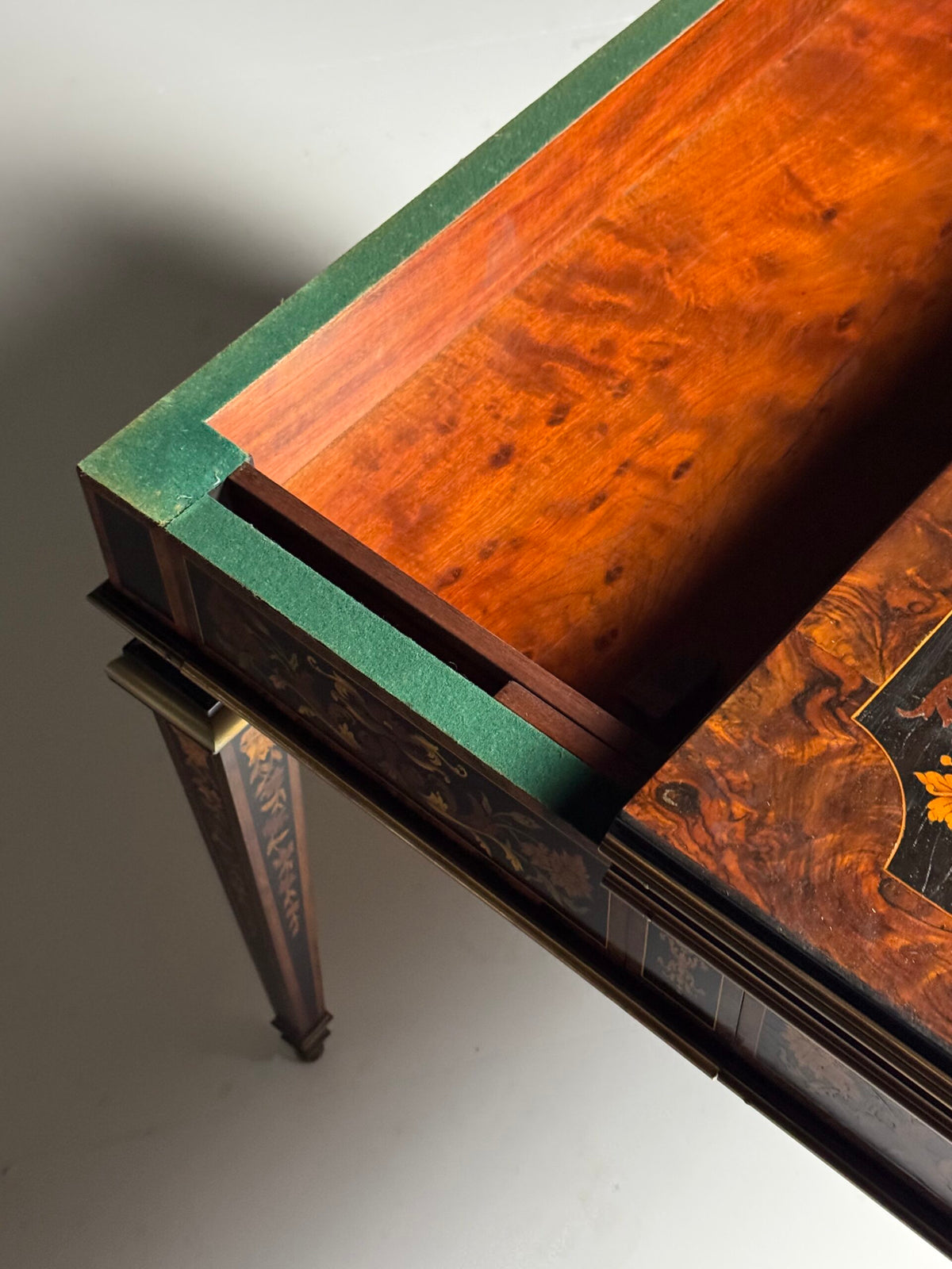 French Ebony Marquetry Games Table, 19th Century, photo 13