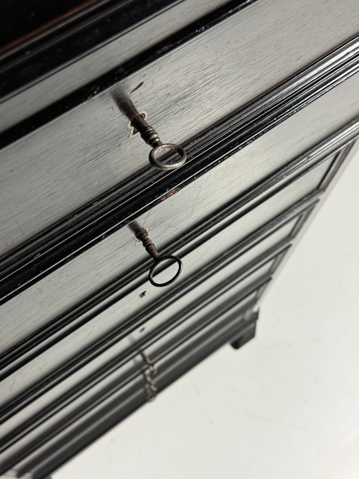 Louis Philippe Black Secretaire Chest of Drawers, 19th Century, photo 6