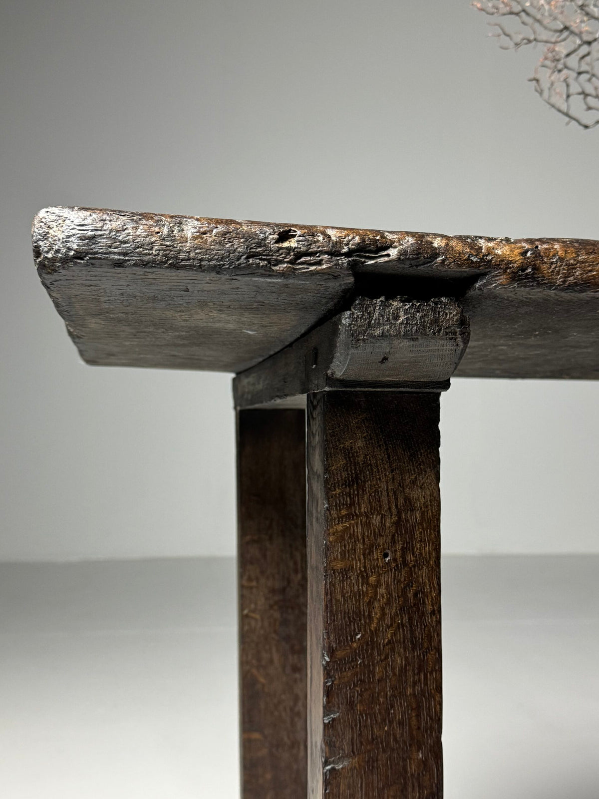 Oak Console Table with Single Plank Top, 18th Century, photo 4