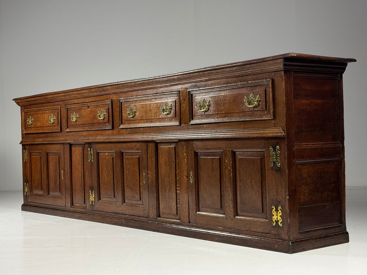 Extra Long English Oak Dresser, c. 1720, 302 cm, photo 8