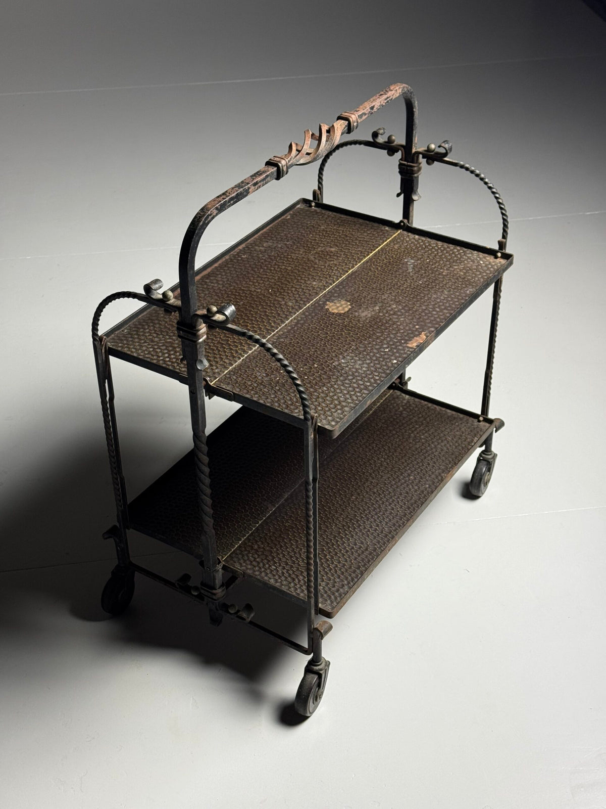 French Classic Metal Bar Cart, Mid 20th Century, photo 1