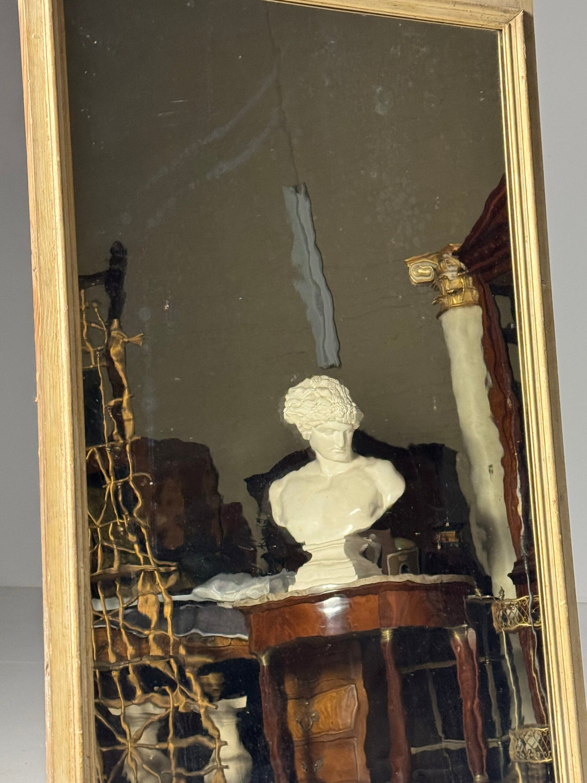 Antique French Mirror with Wavy Glass, Early 20th Century, photo 14