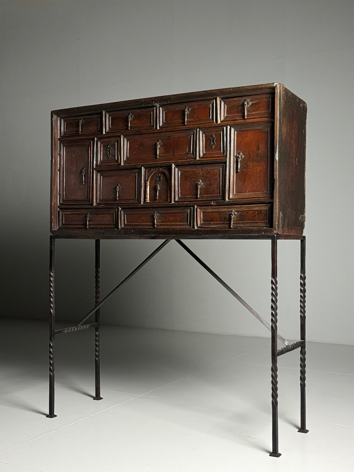 Spanish Walnut Vargueno, c. 1700, photo 31