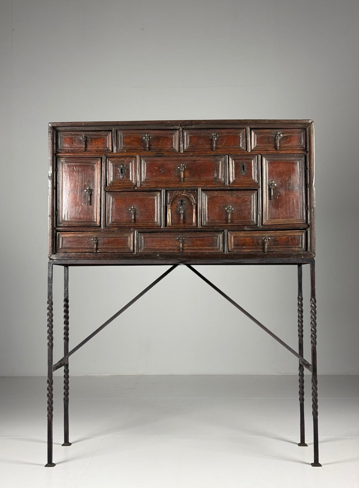 Spanish Walnut Vargueno, c. 1700, photo 12