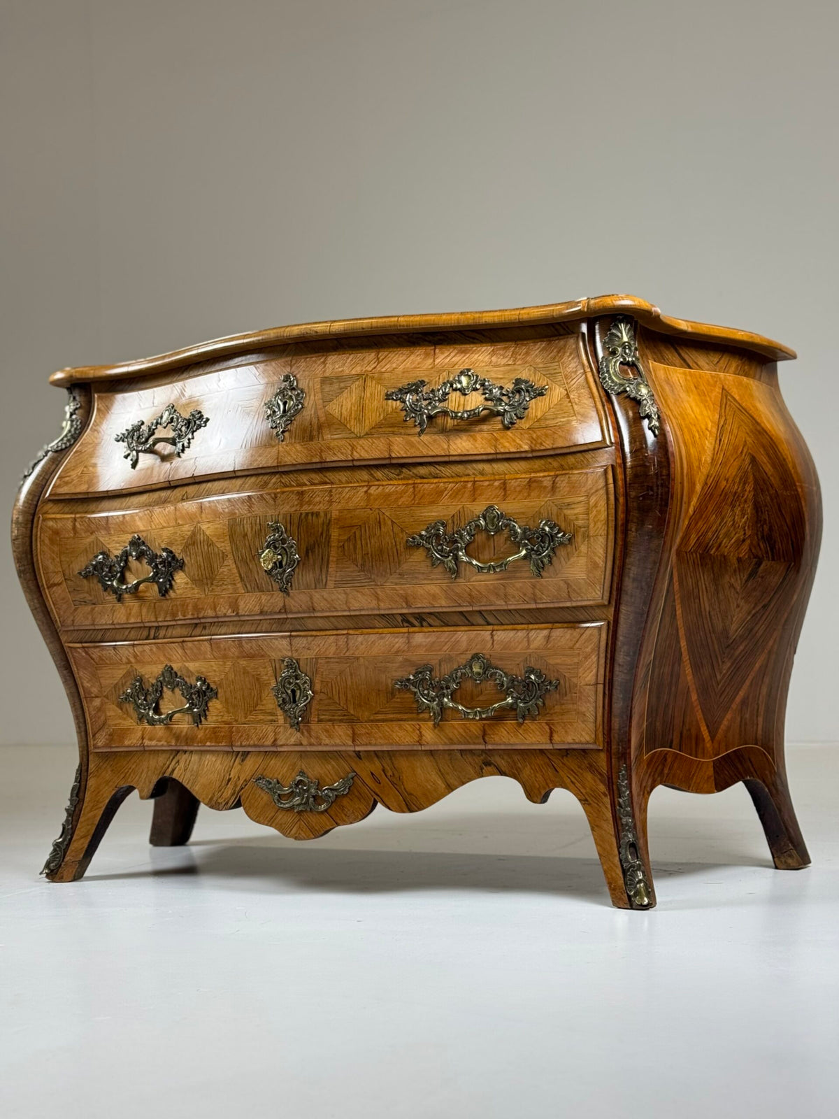 Swedish Rococo Marquetry Commode, 18th Century, photo 28