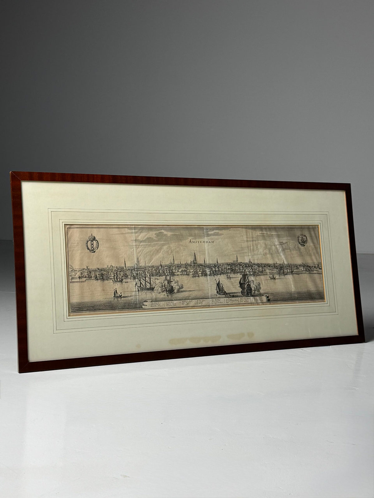 Framed Engraving of Amsterdam, 18th or 19th Century, photo 1