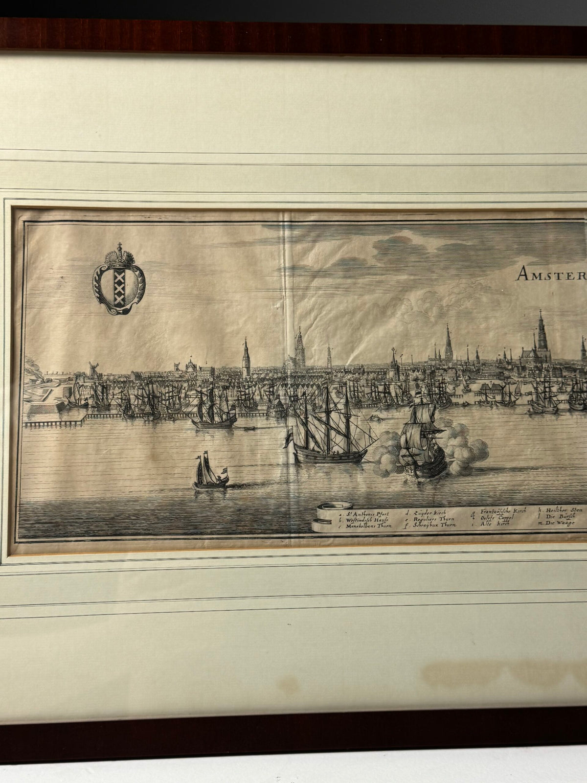 Framed Engraving of Amsterdam, 18th or 19th Century, photo 14