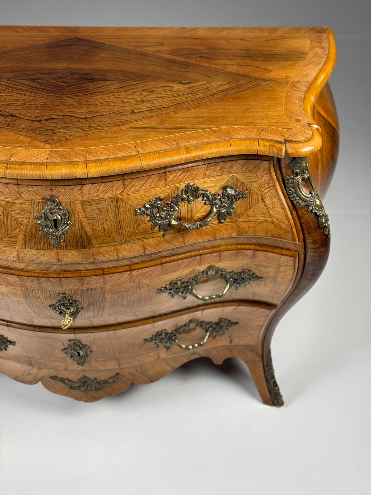 Swedish Rococo Marquetry Commode, 18th Century, photo 11
