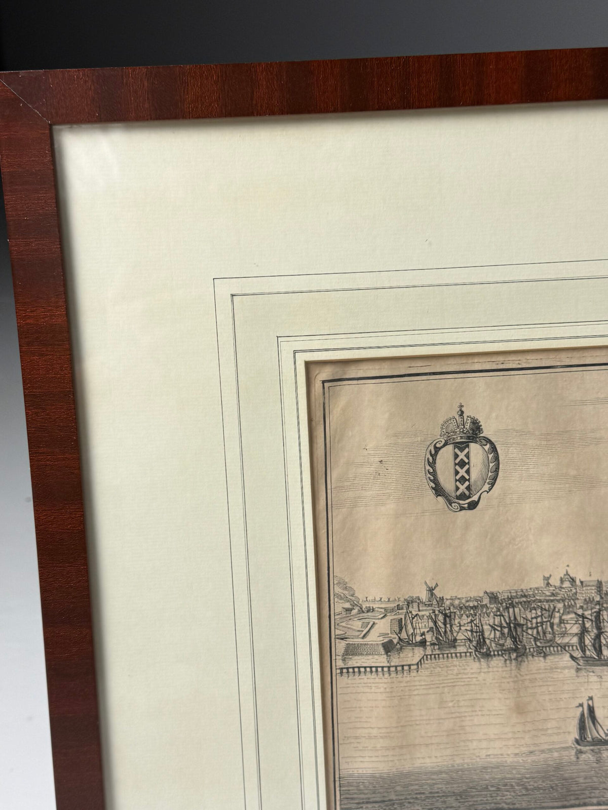 Framed Engraving of Amsterdam, 18th or 19th Century, photo 11