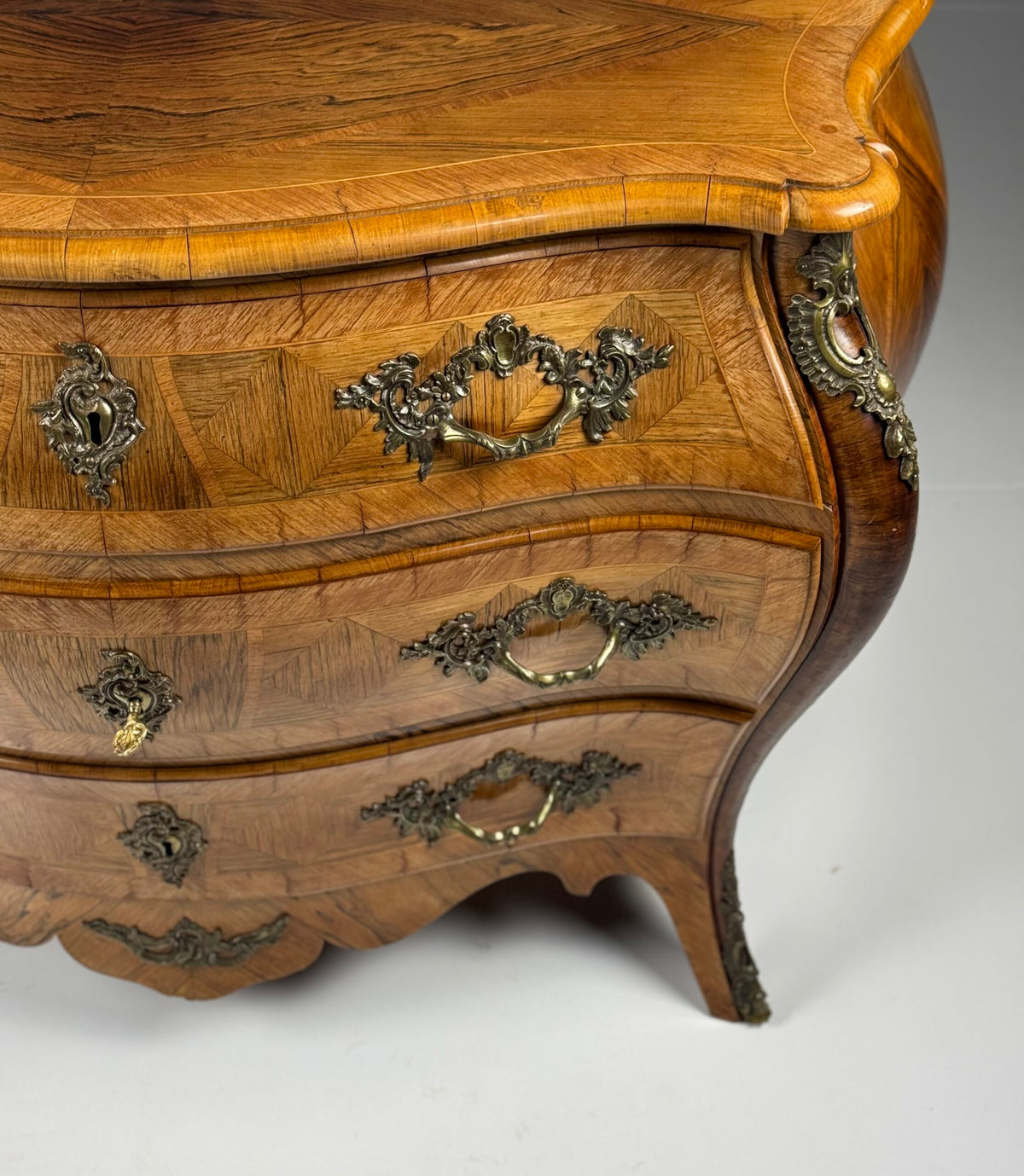 Swedish Rococo Marquetry Commode, 18th Century, photo 10