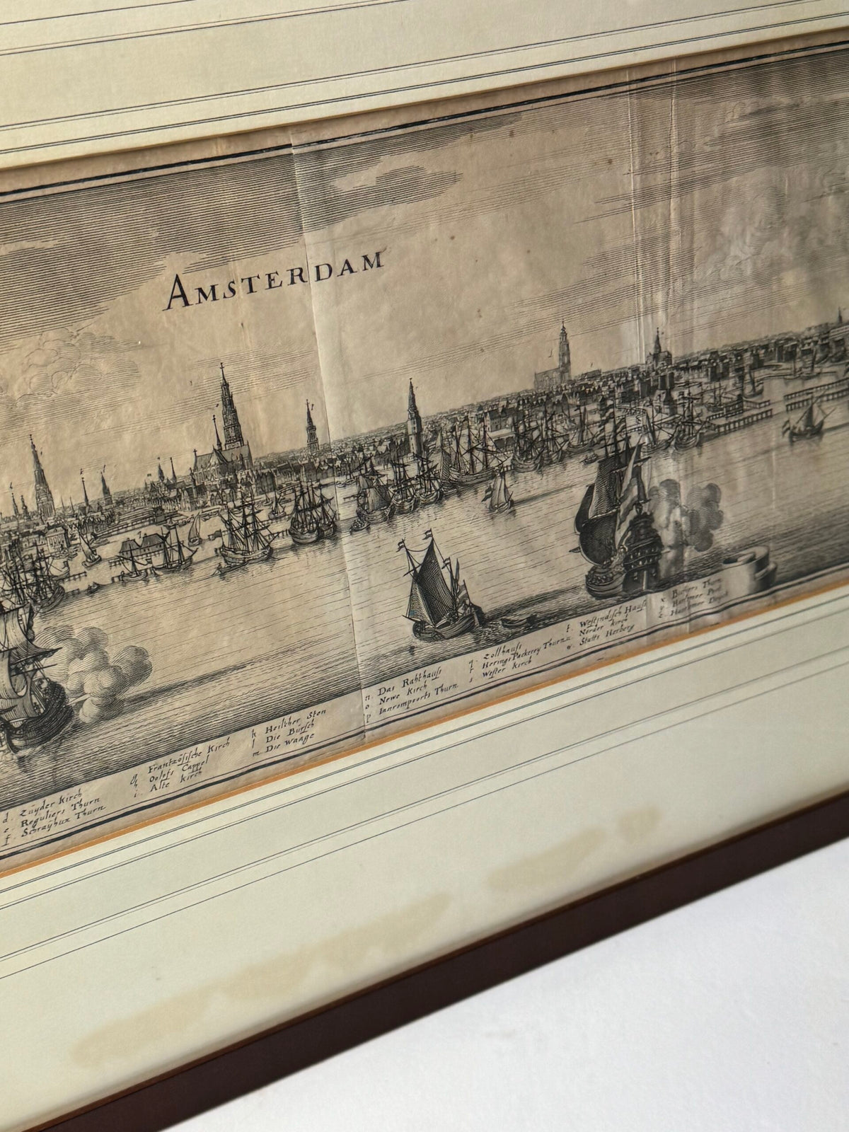Framed Engraving of Amsterdam, 18th or 19th Century, photo 9