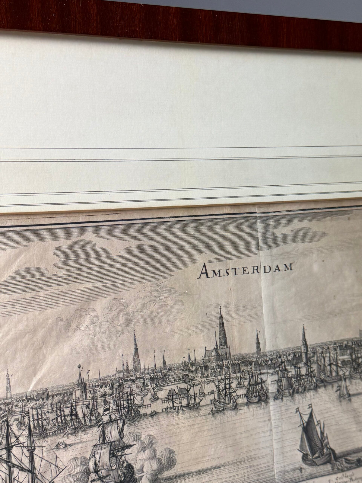 Framed Engraving of Amsterdam, 18th or 19th Century, photo 6