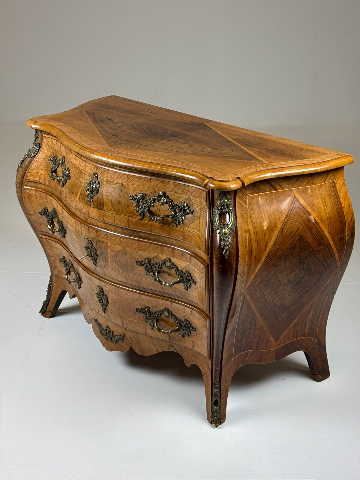 Swedish Rococo Marquetry Commode, 18th Century, photo 2