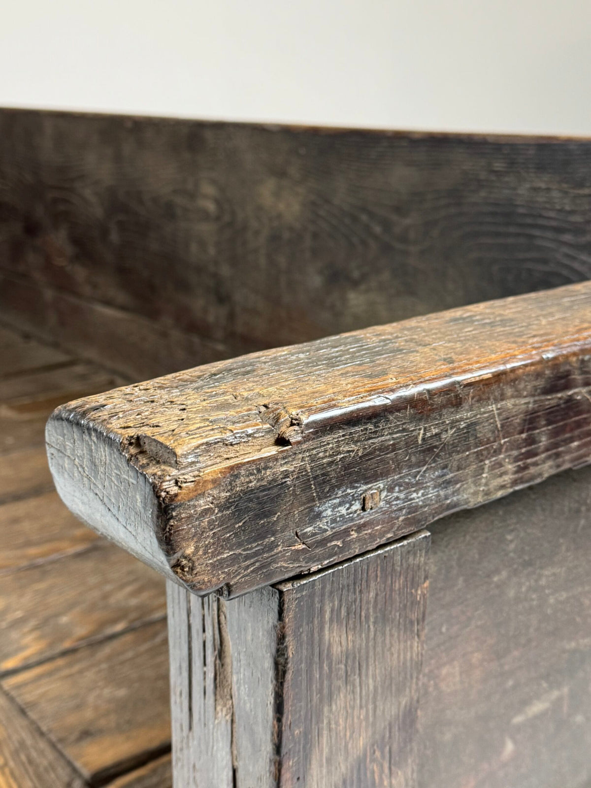Robust Spanish Solid Oak Bench, 18th Century, photo 16