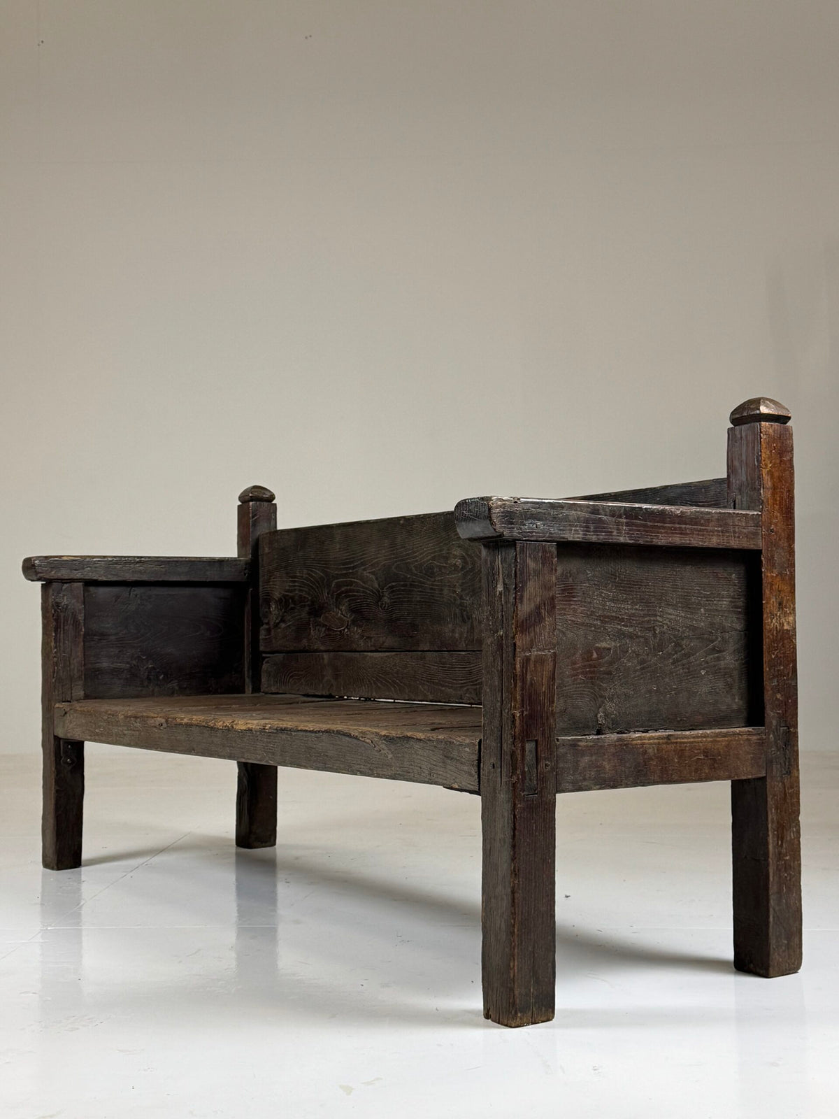 Robust Spanish Solid Oak Bench, 18th Century, photo 13