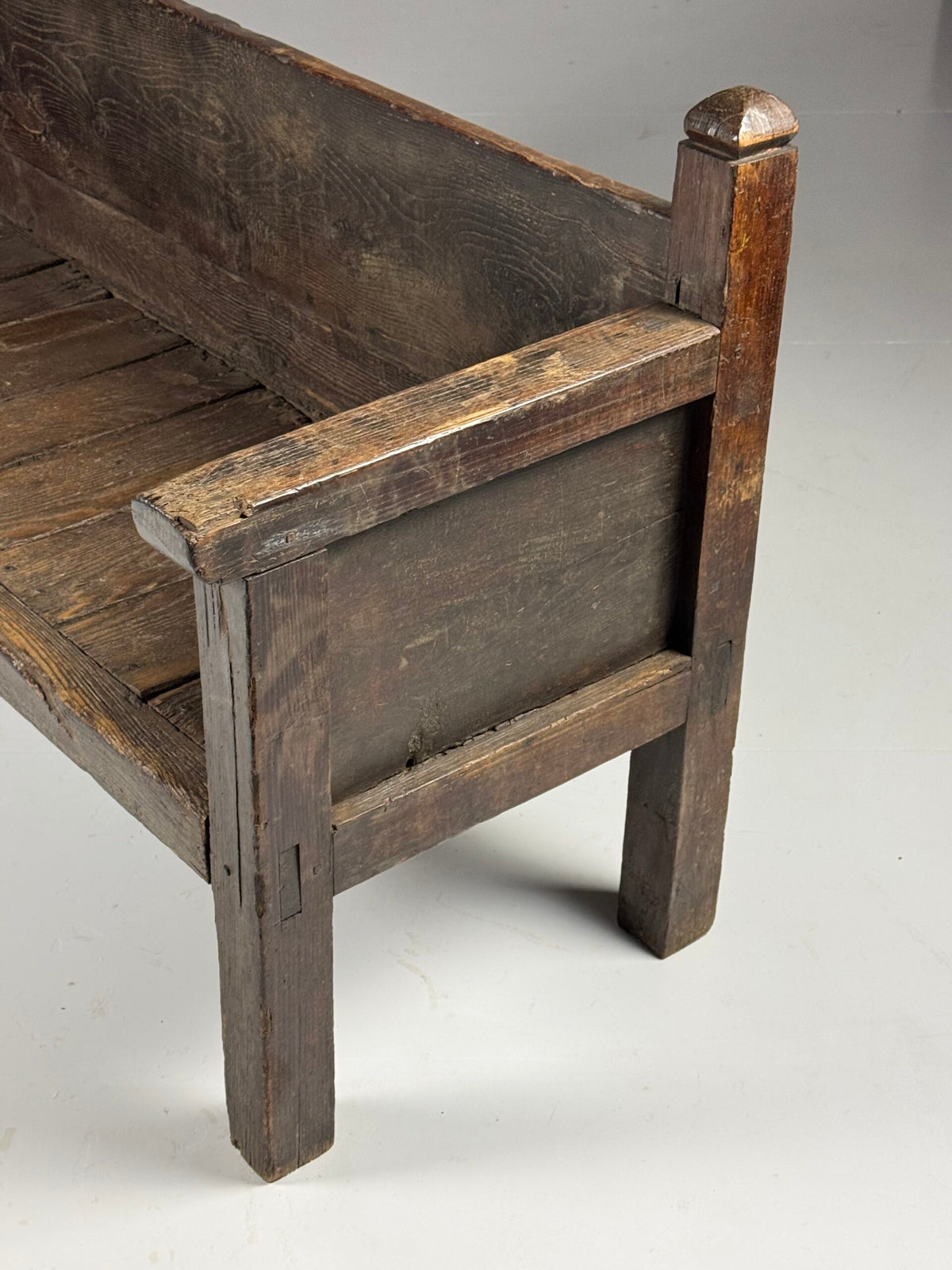 Robust Spanish Solid Oak Bench, 18th Century, photo 11