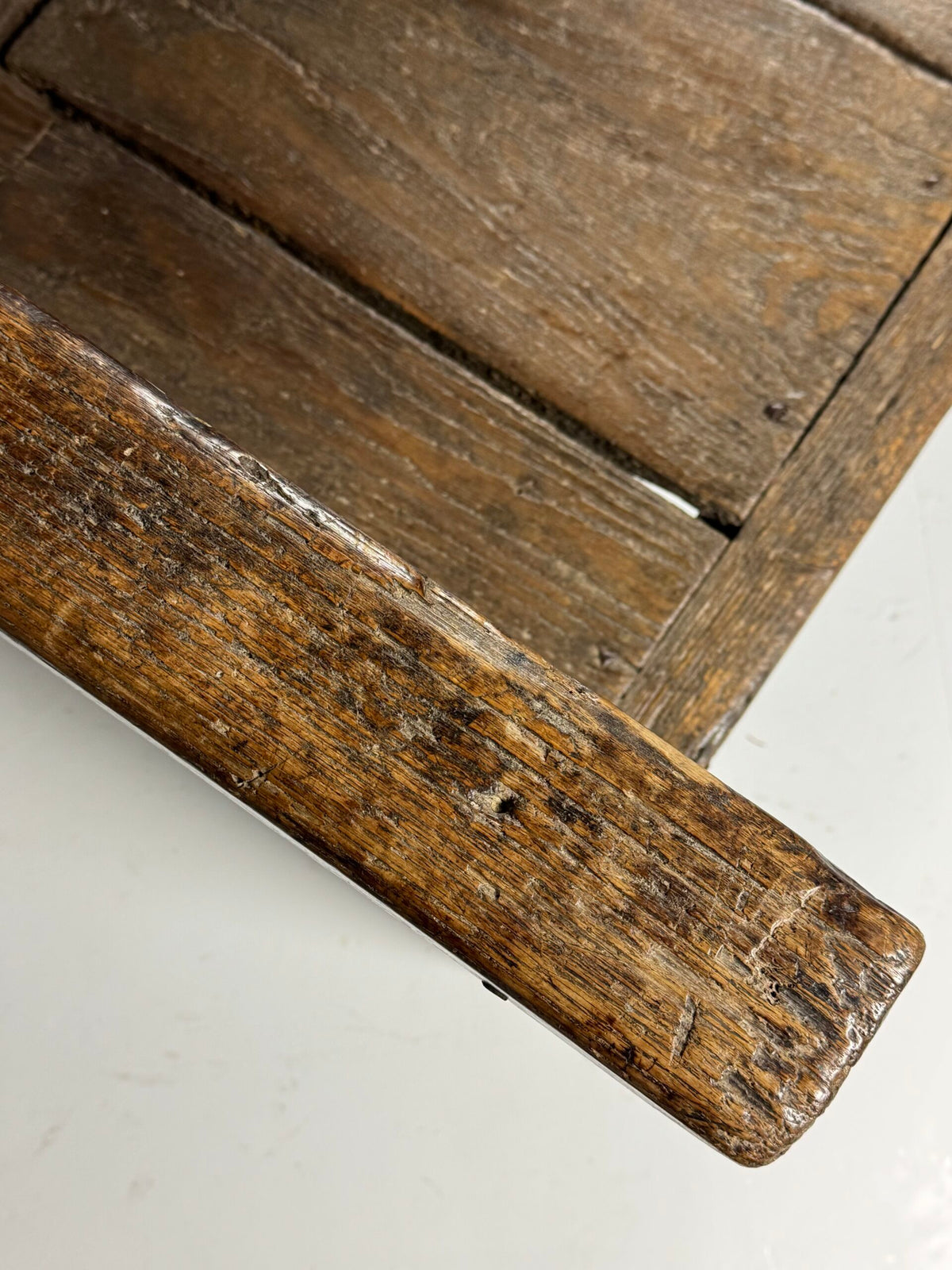 Robust Spanish Solid Oak Bench, 18th Century, photo 8