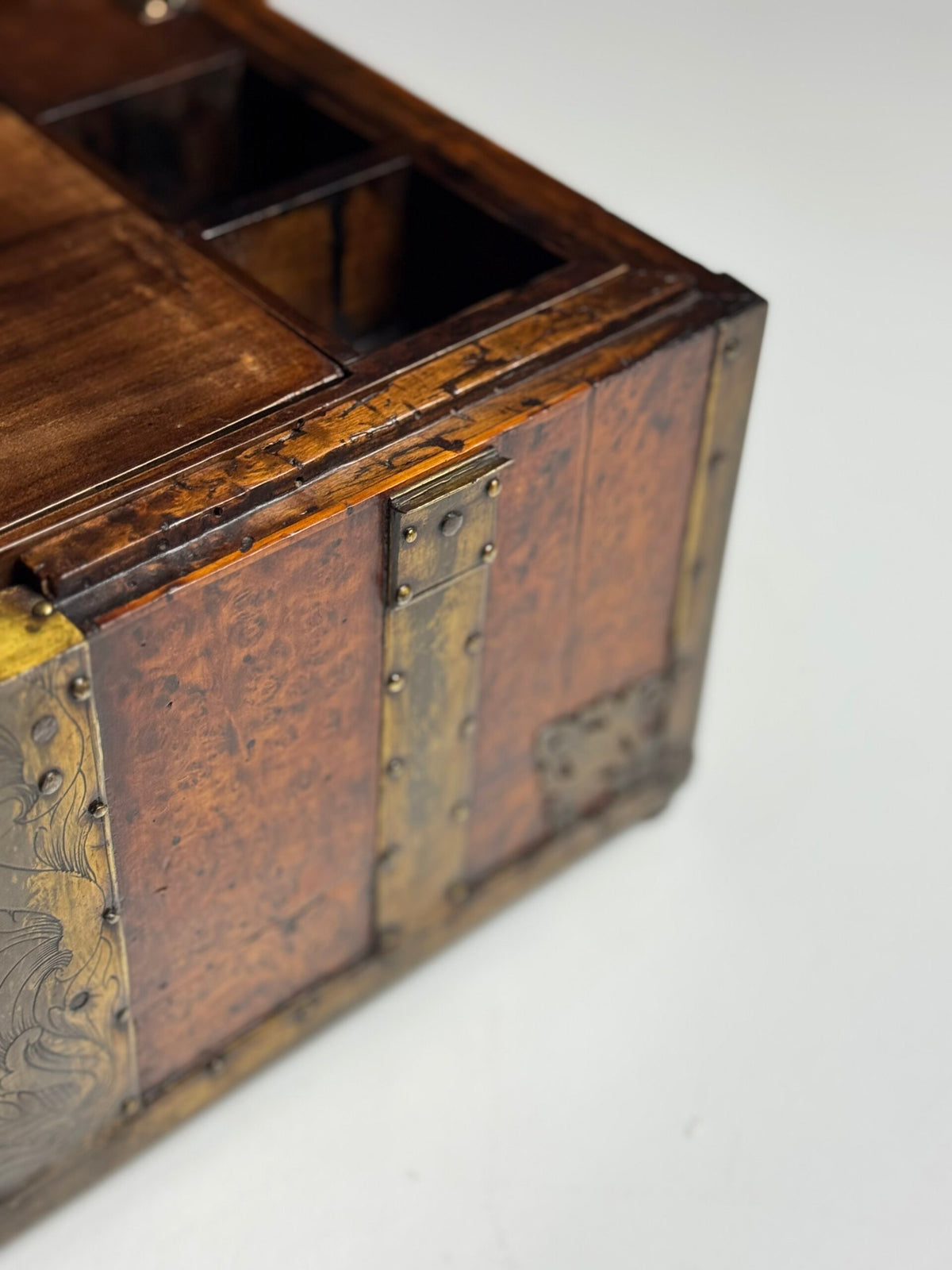 English Strongbox with Asian Interior and Double Bottom, c. 1700, photo 18