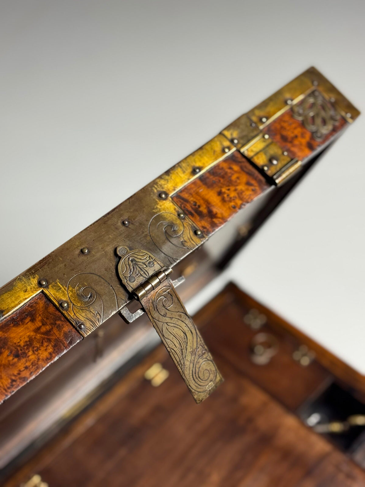 English Strongbox with Asian Interior and Double Bottom, c. 1700, photo 17