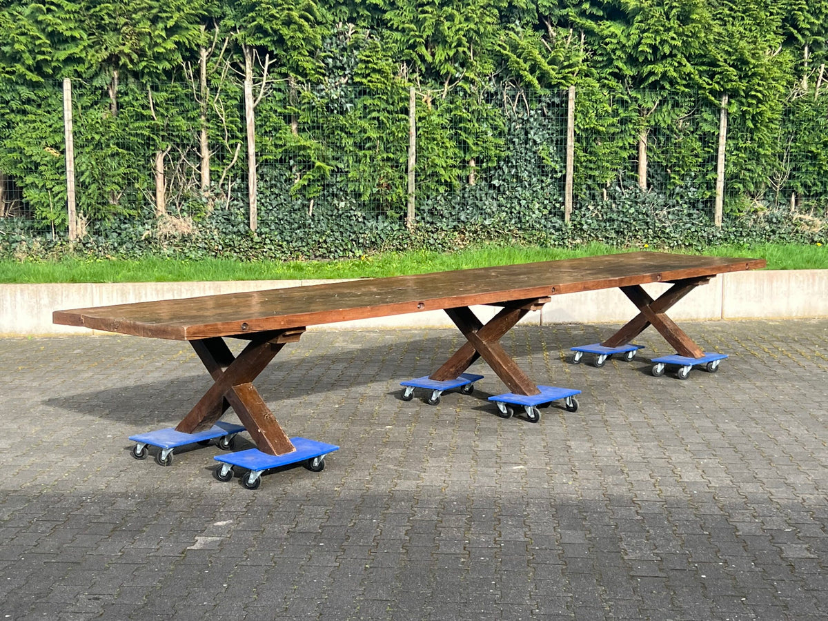 Monumental Oak Refectory Table, 603 cm, Belgium c. 1915, photo 3