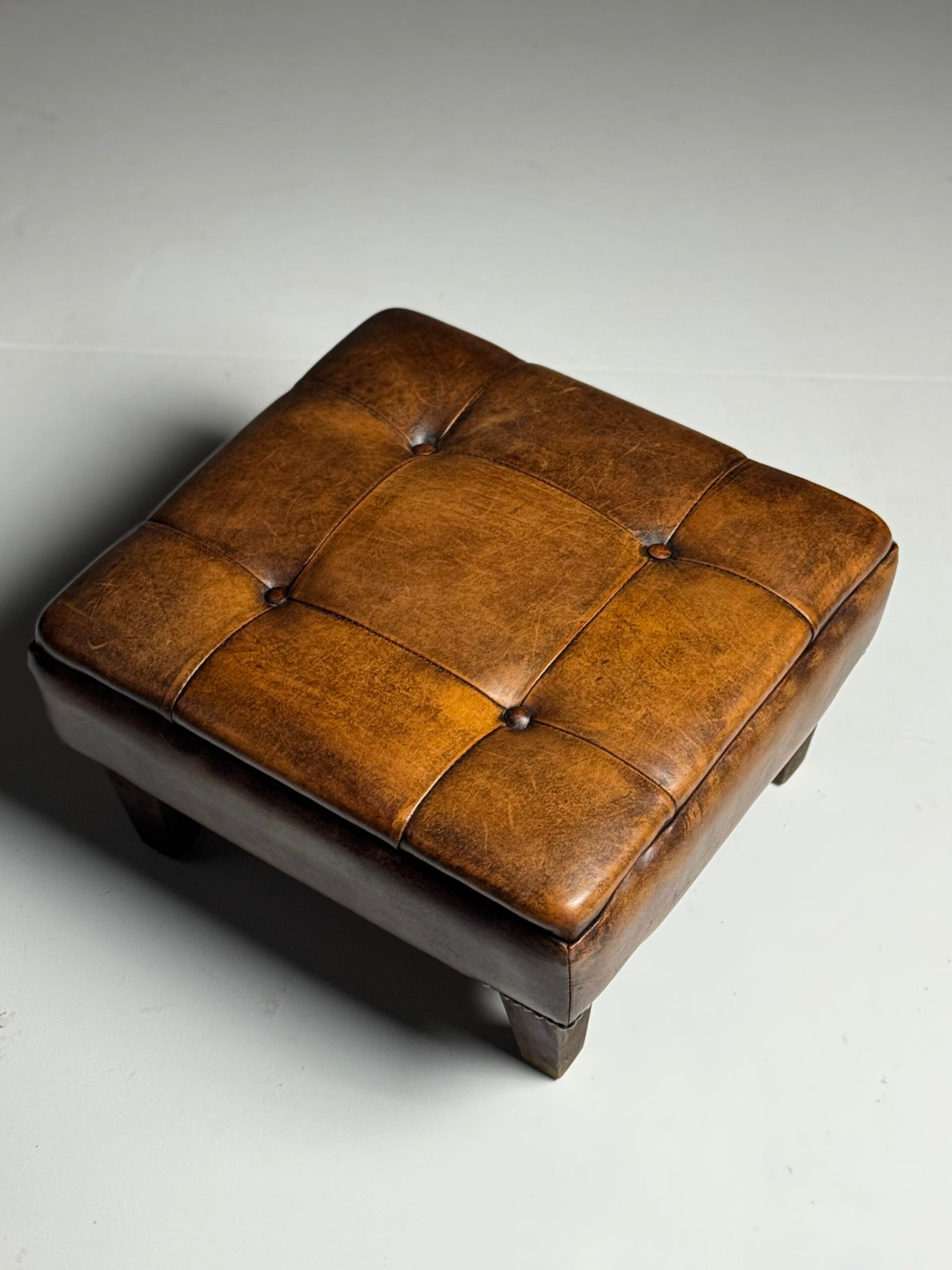 Tufted Sheepskin Pouf or Footstool, photo 13