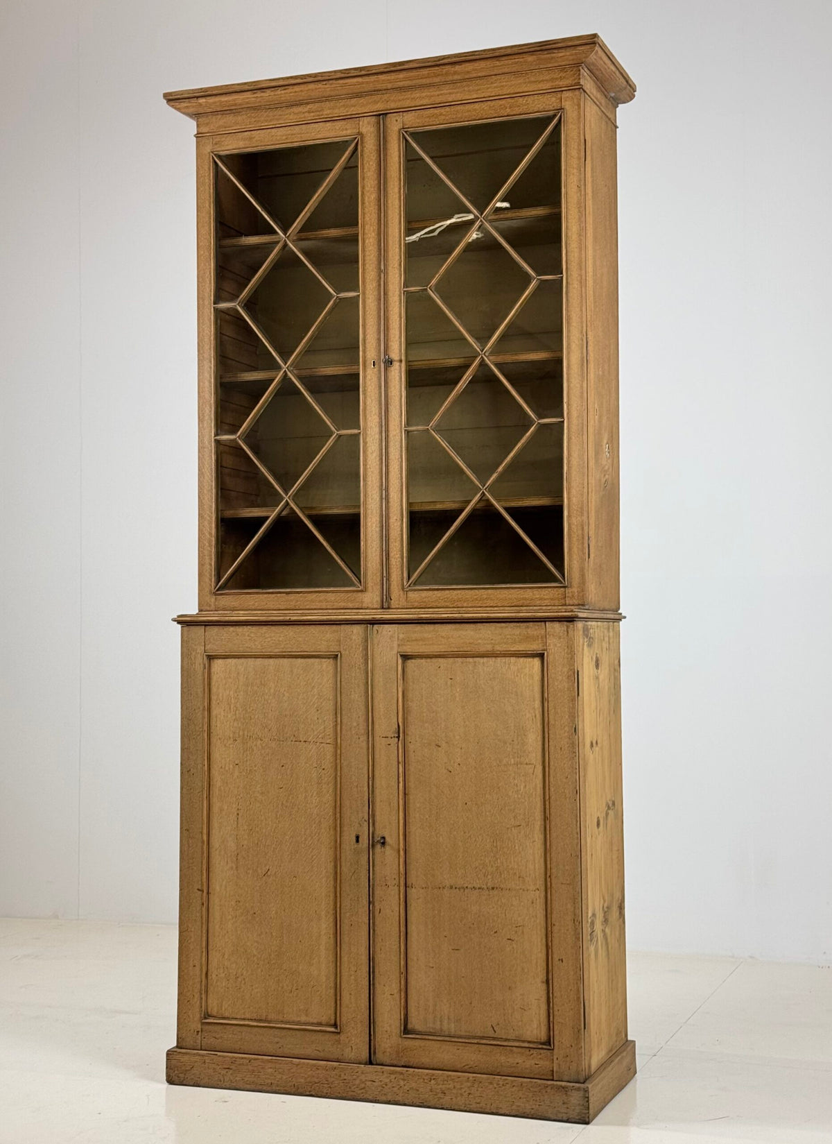 English Bleached Oak Display Cabinet, 19th Century, photo 11
