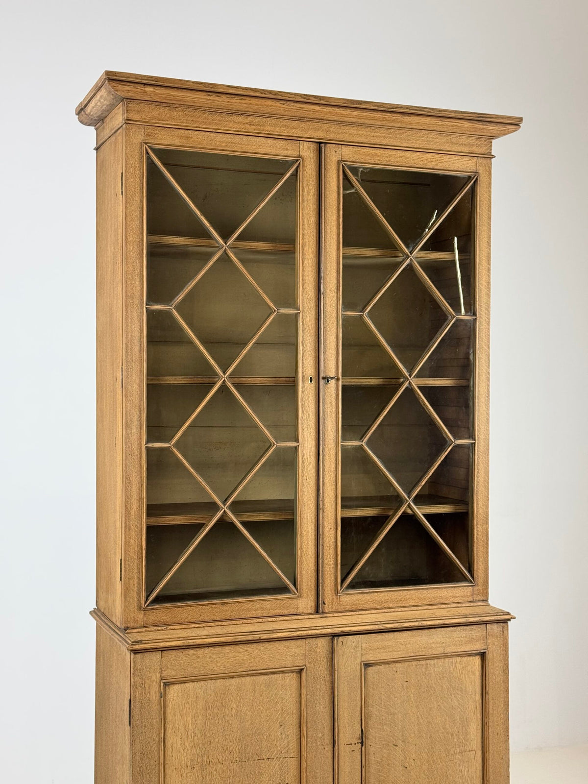 English Bleached Oak Display Cabinet, 19th Century, photo 12