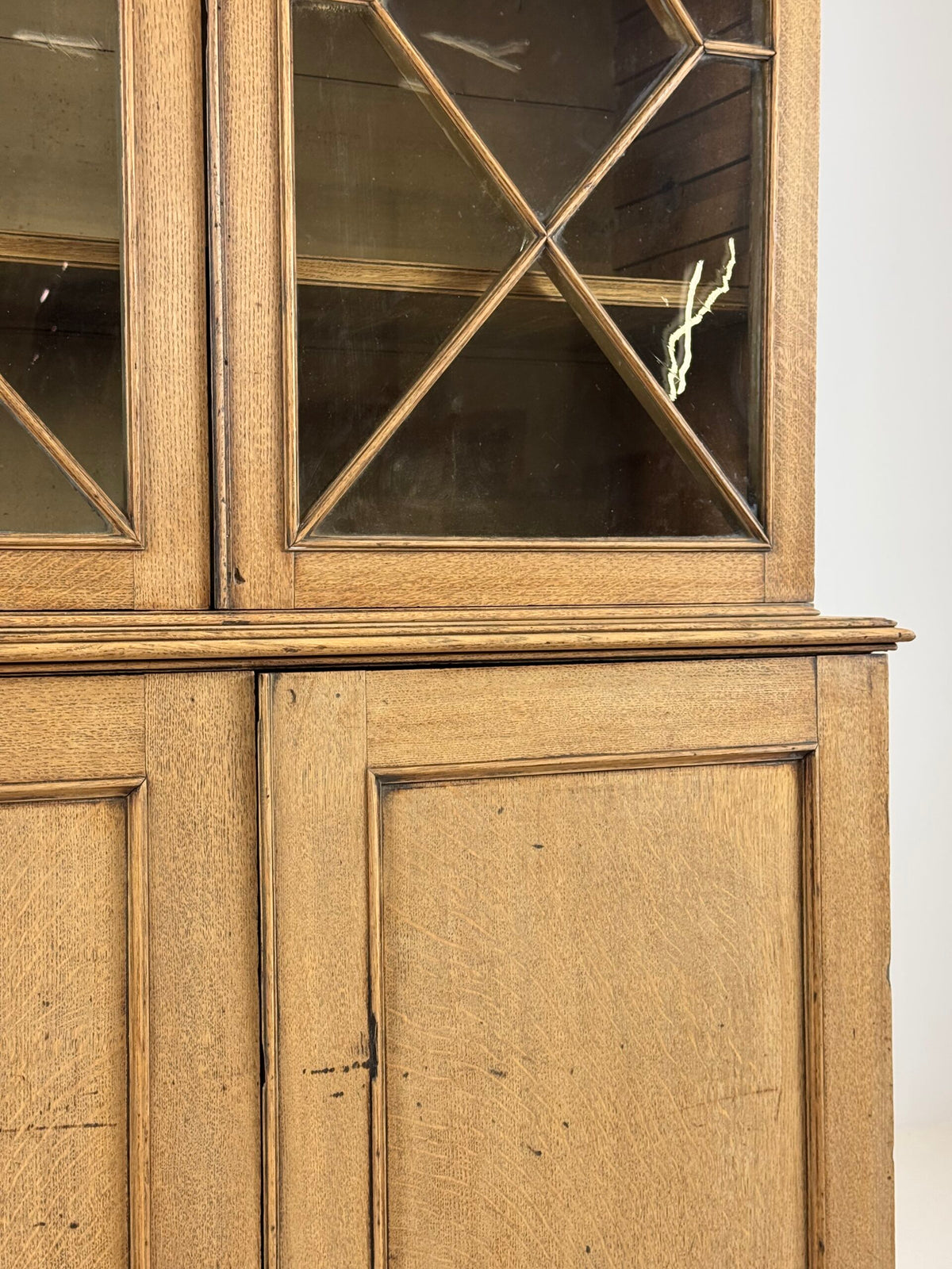 English Bleached Oak Display Cabinet, 19th Century, photo 13