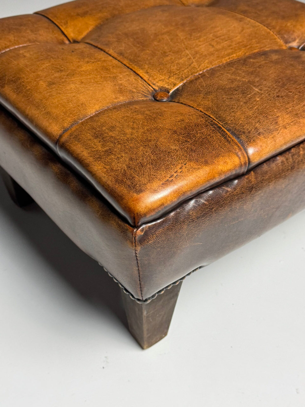 Tufted Sheepskin Pouf or Footstool, photo 5