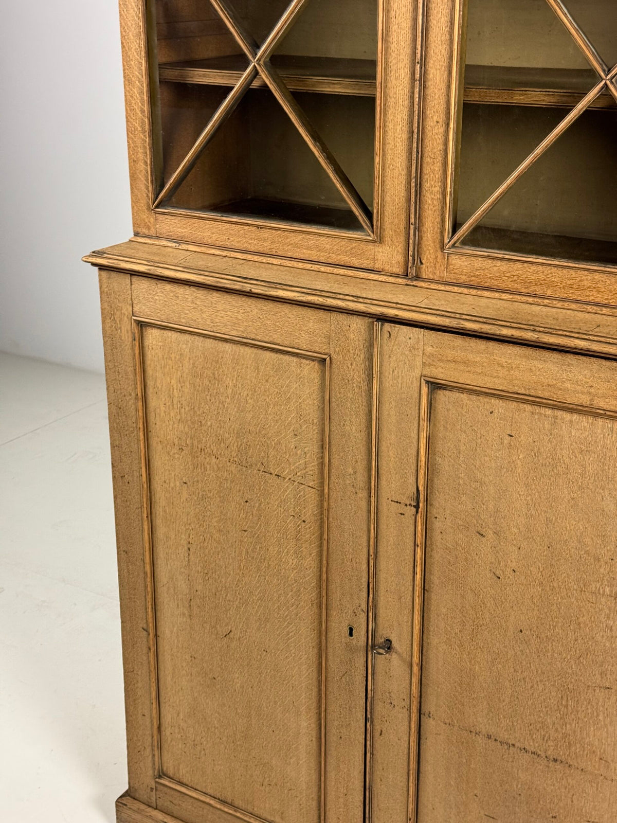 English Bleached Oak Display Cabinet, 19th Century, photo 18