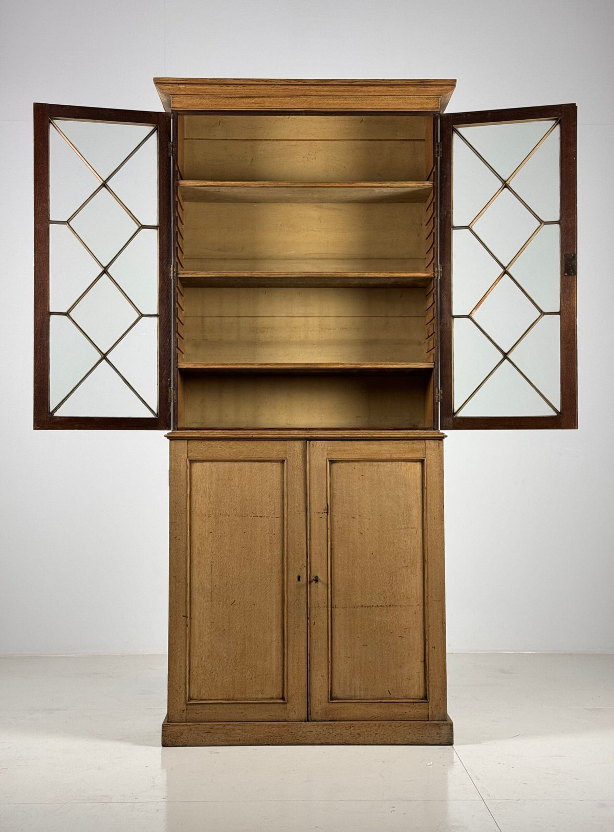 English Bleached Oak Display Cabinet, 19th Century, photo 21