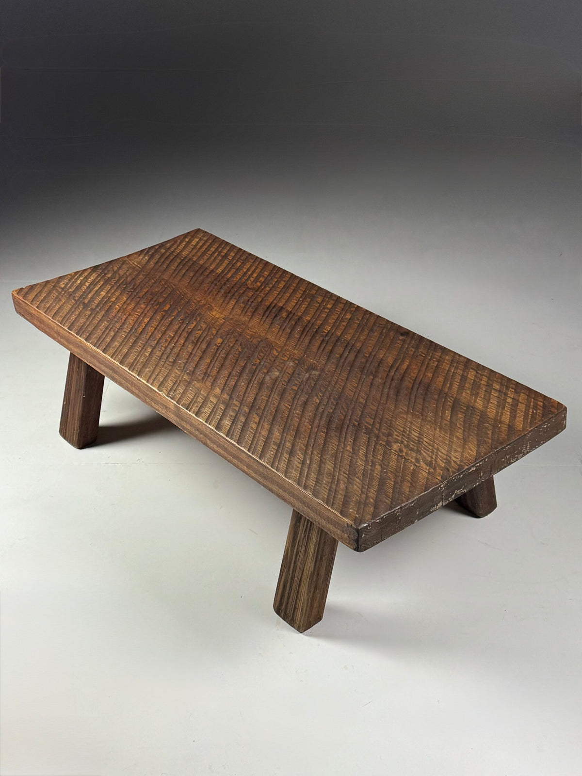 Brutalist Solid Oak Coffee Table, Netherlands, 1970s, photo 10