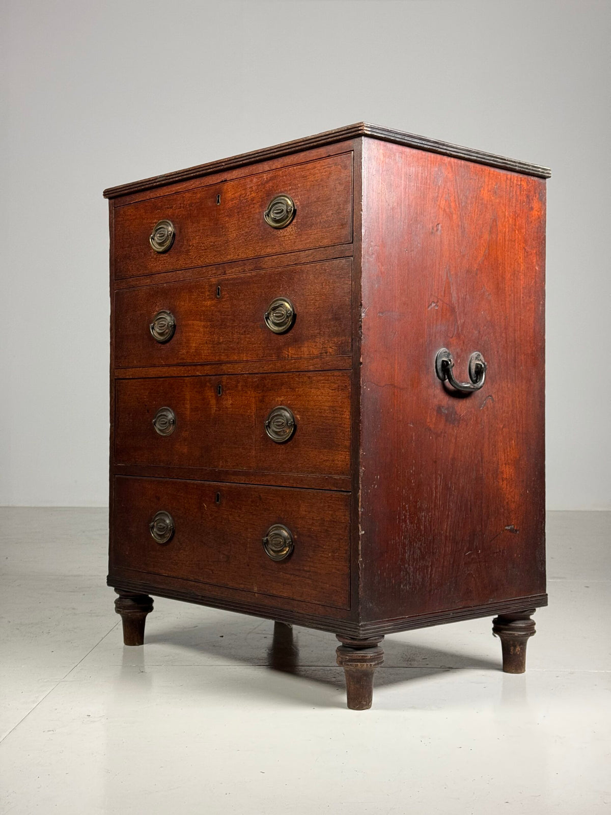 English Mahogany Campaign Chest of Drawers, 19th Century, photo 11