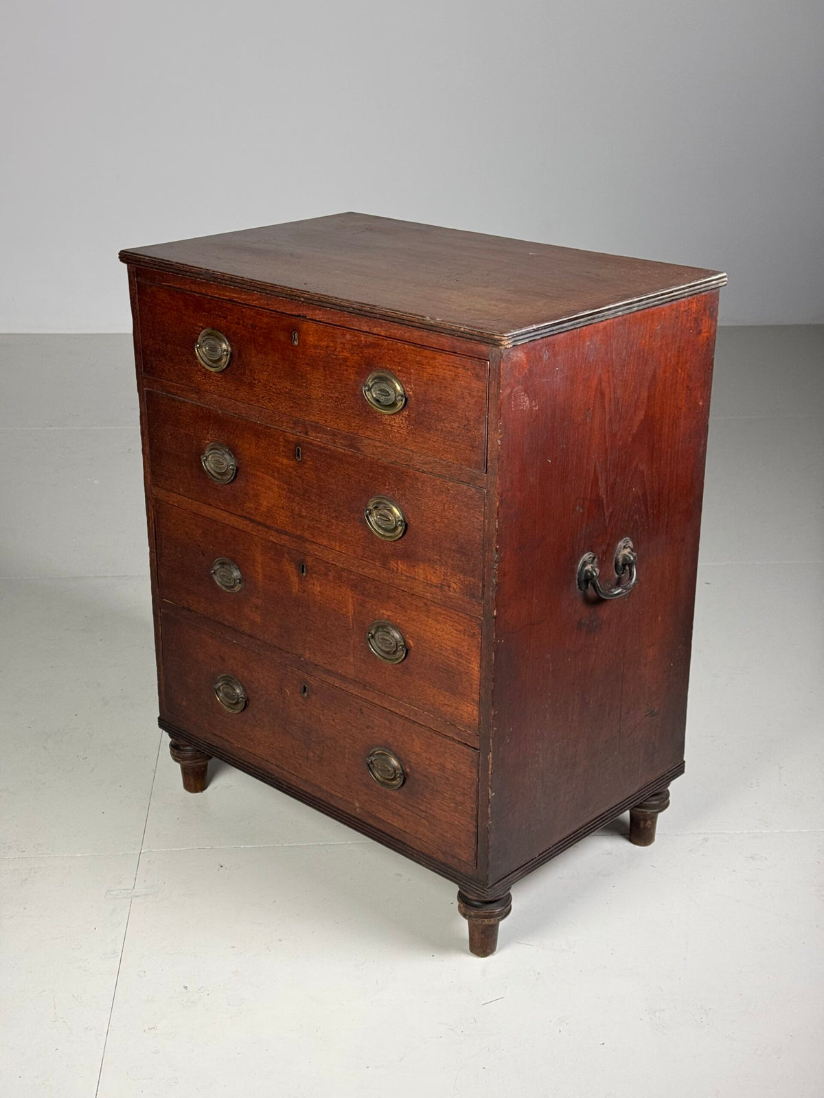 English Mahogany Campaign Chest of Drawers, 19th Century, photo 17