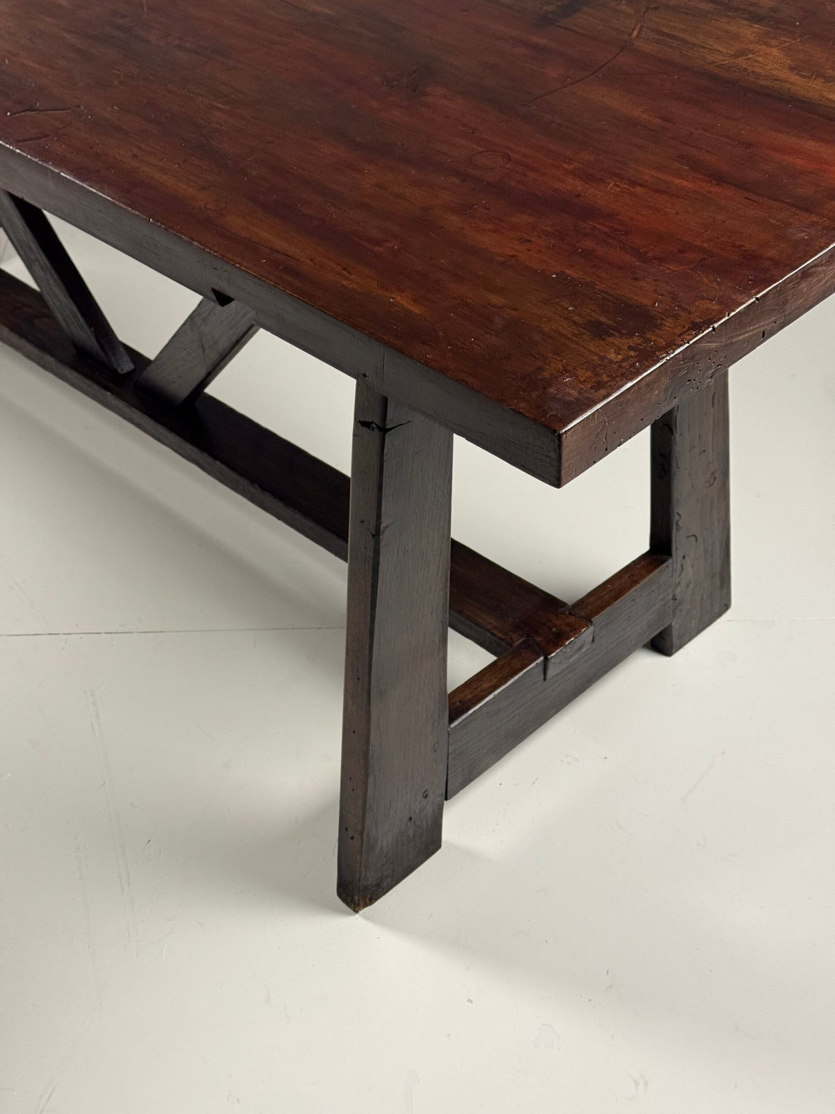 Italian Walnut Refectory Dining Table, Early 20th Century, photo 7