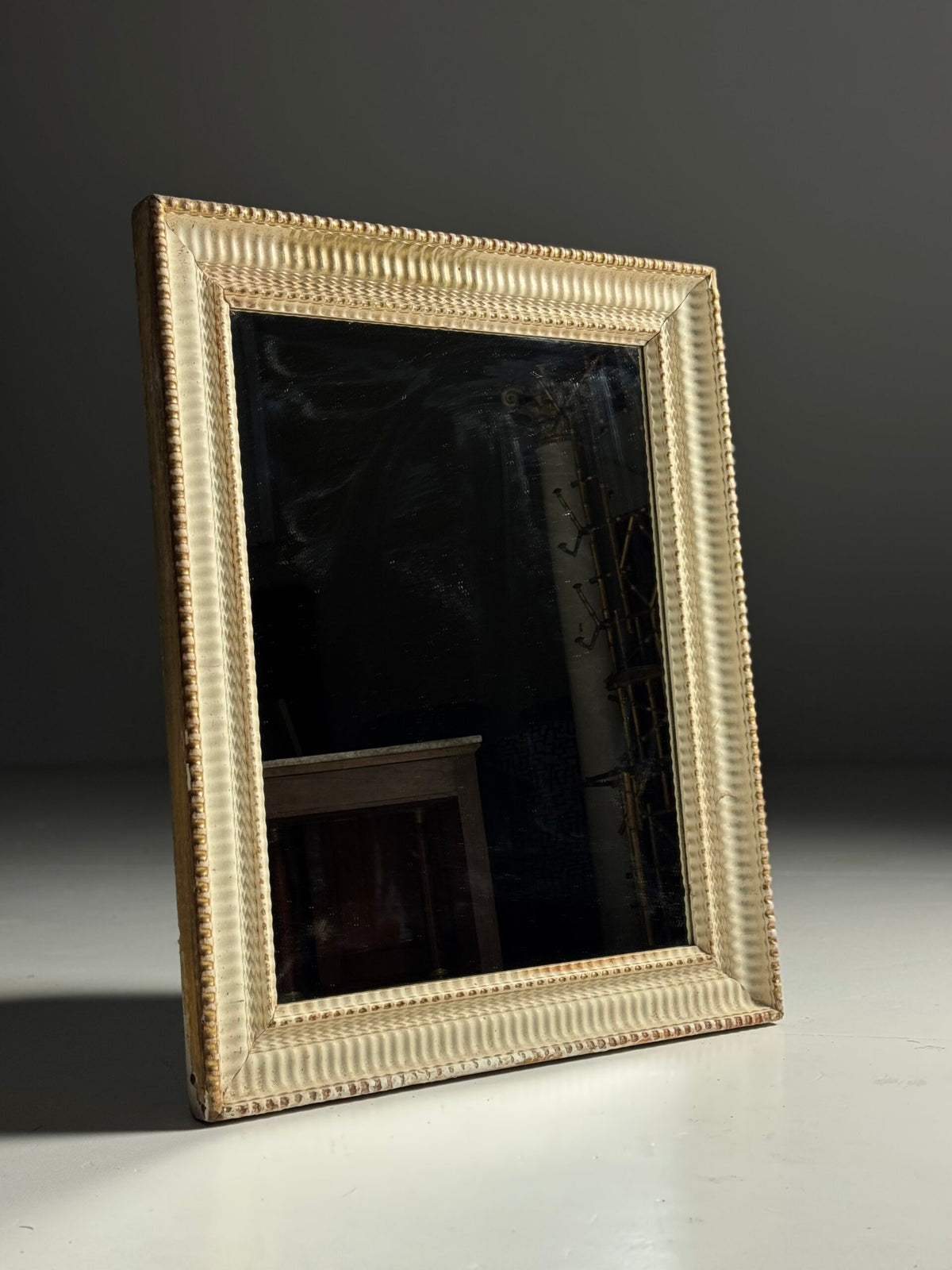French Ribbed Mirror, c. 1900, photo 1