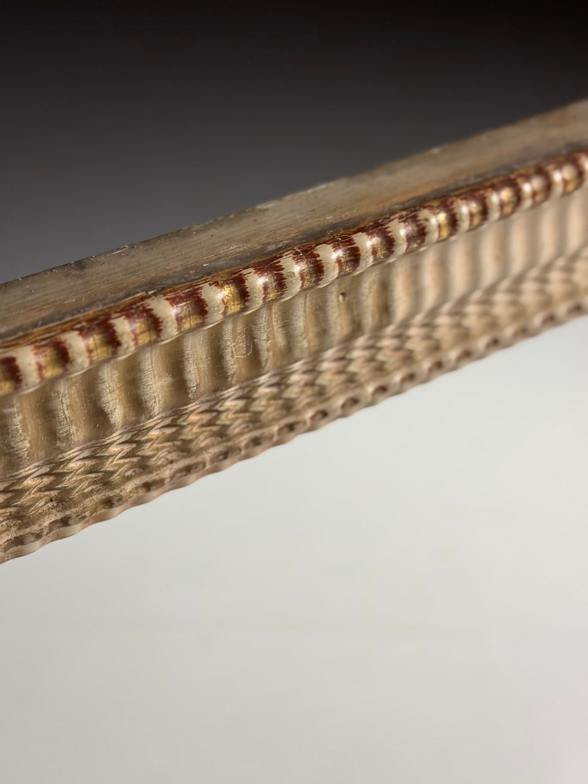 French Ribbed Mirror, c. 1900, photo 8