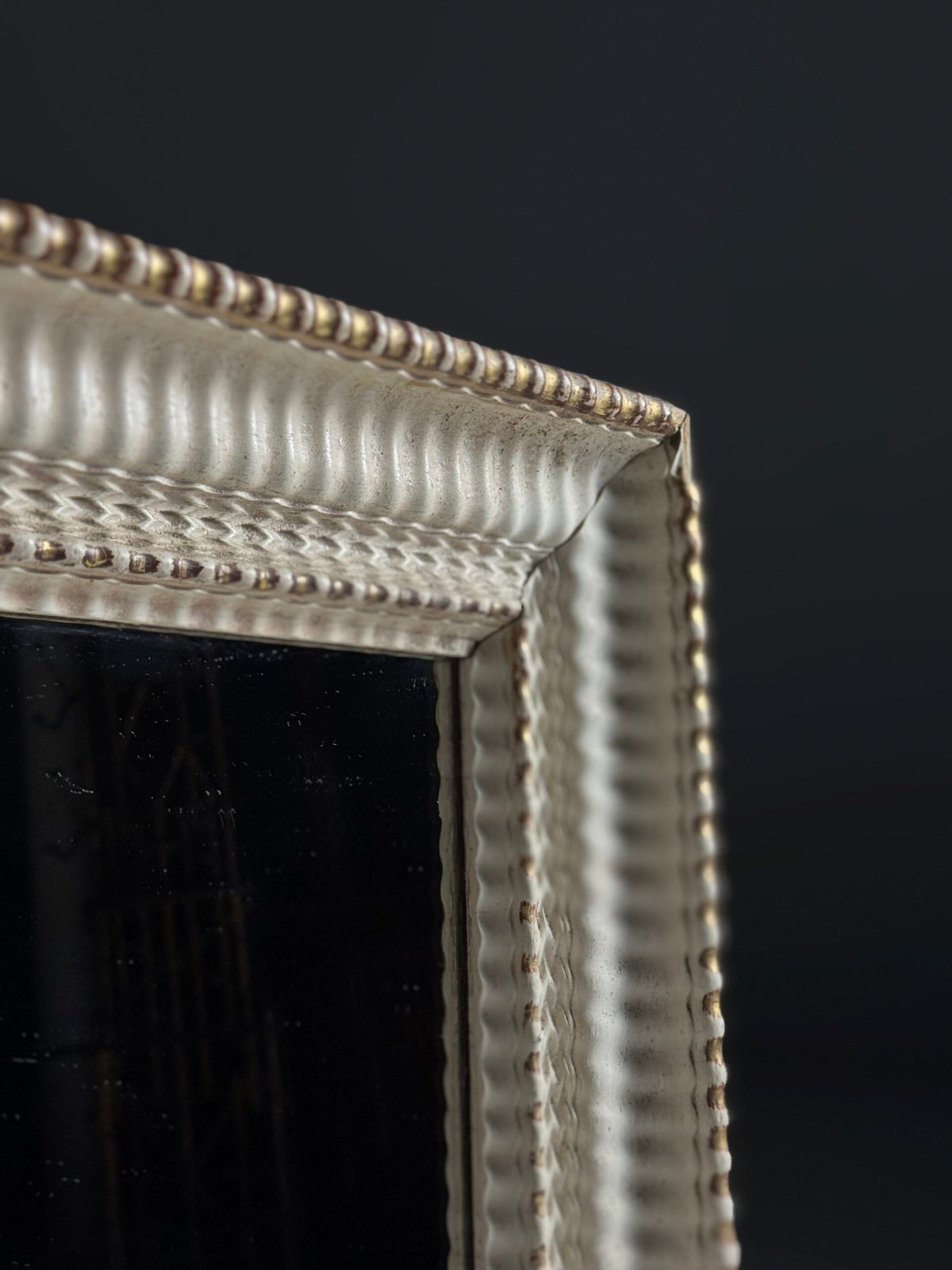 French Ribbed Mirror, c. 1900, photo 4