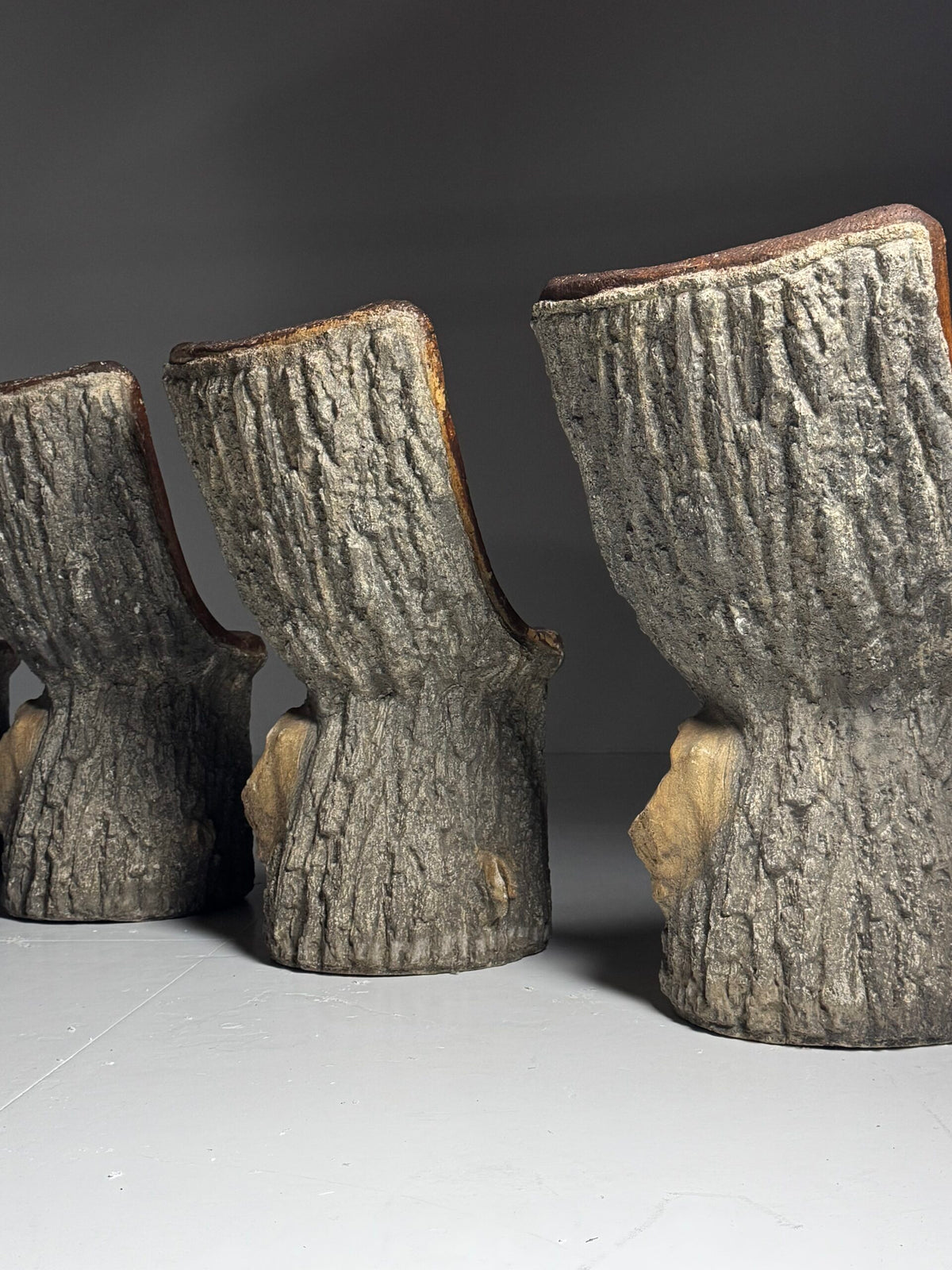 Set of Four Concrete Faux Bois Chairs, France, c. 1960, photo 3