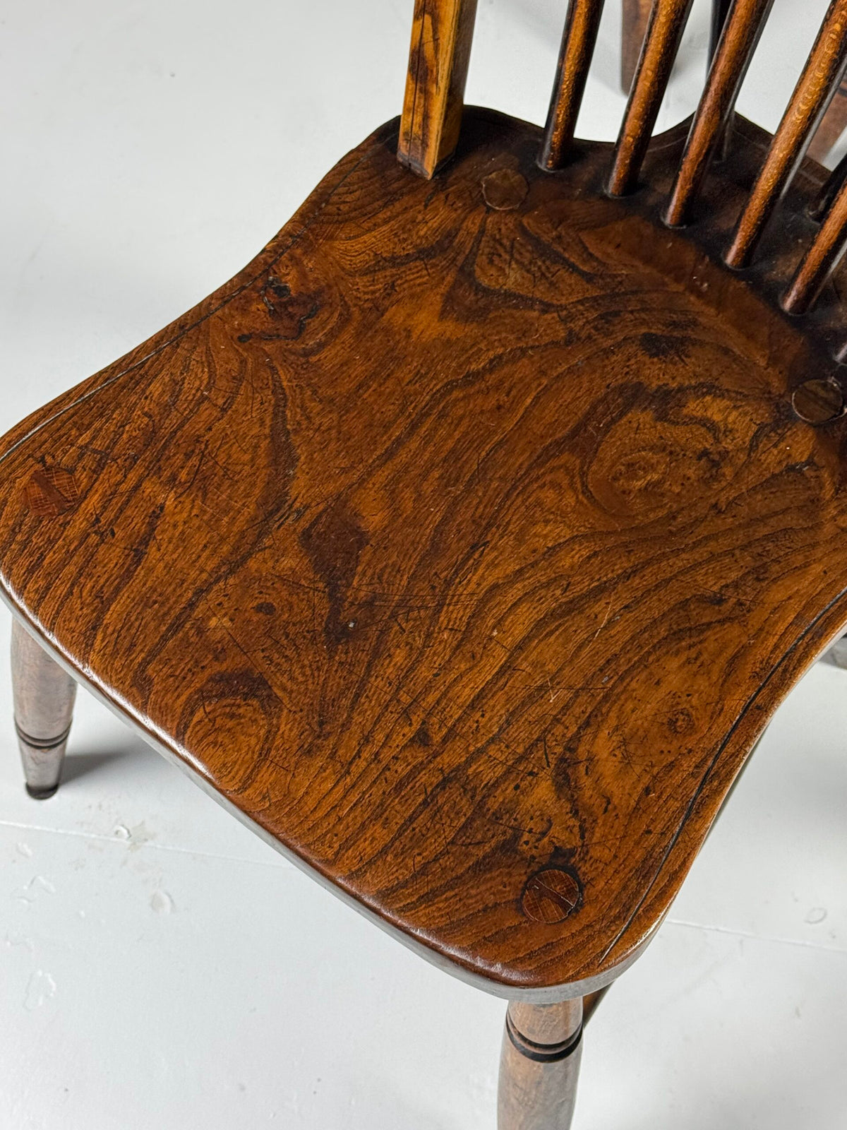 Set of Six English Windsor Spindle Back Chairs, 1935, photo 7