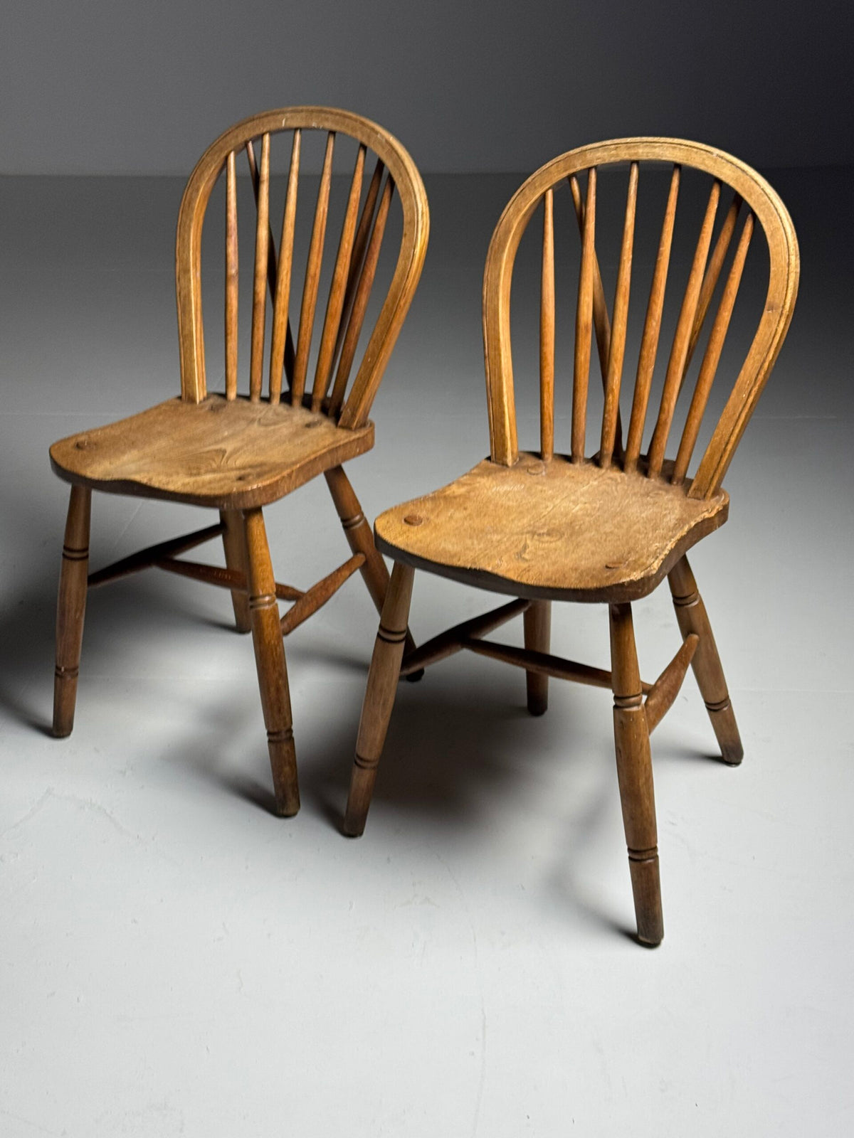 Set of Two Oak Windsor Dining Chairs, Early 20th Century, photo 3