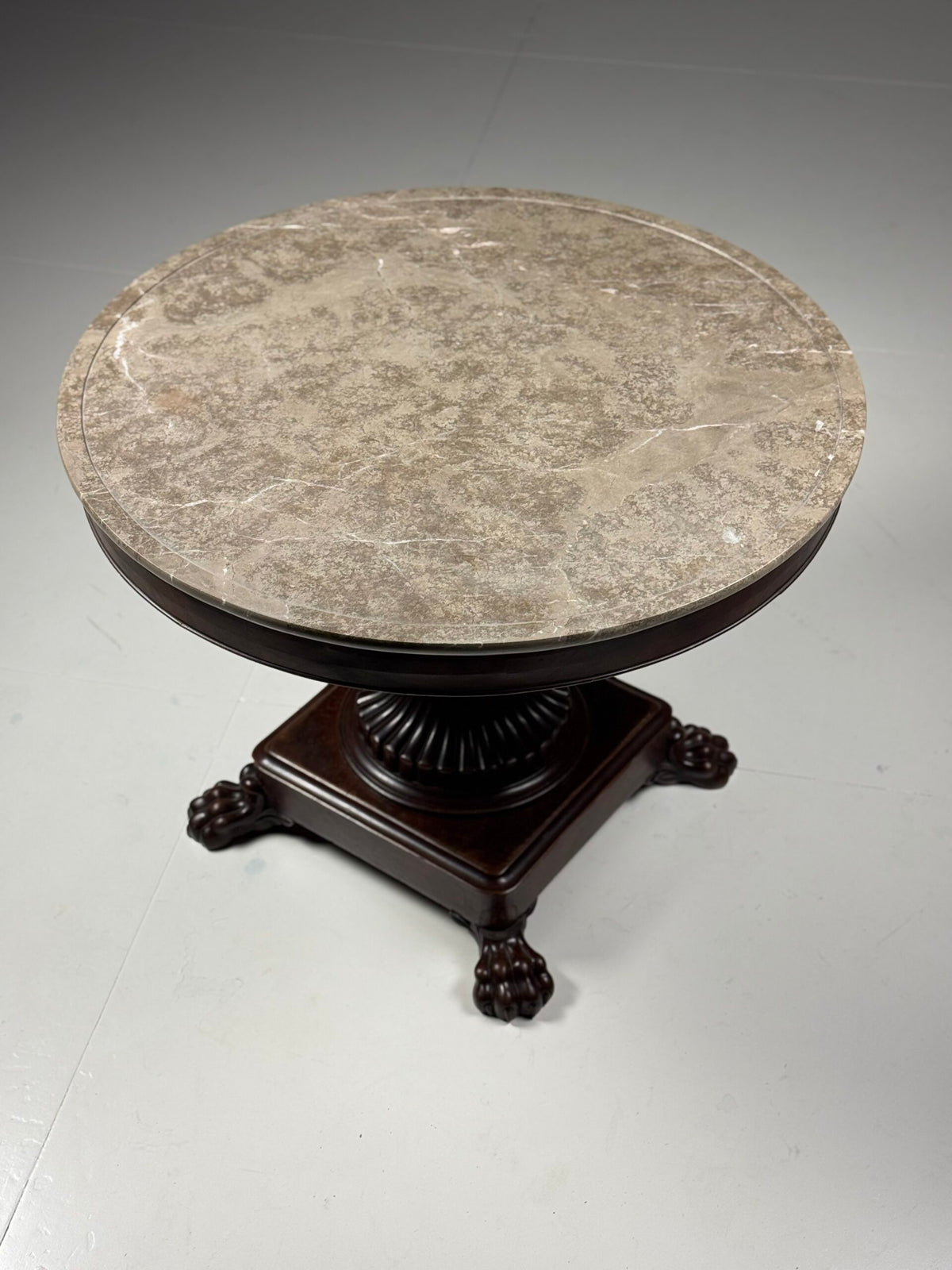 Early 19th Century French Mahogany Center Table with Claw Feet, photo 19
