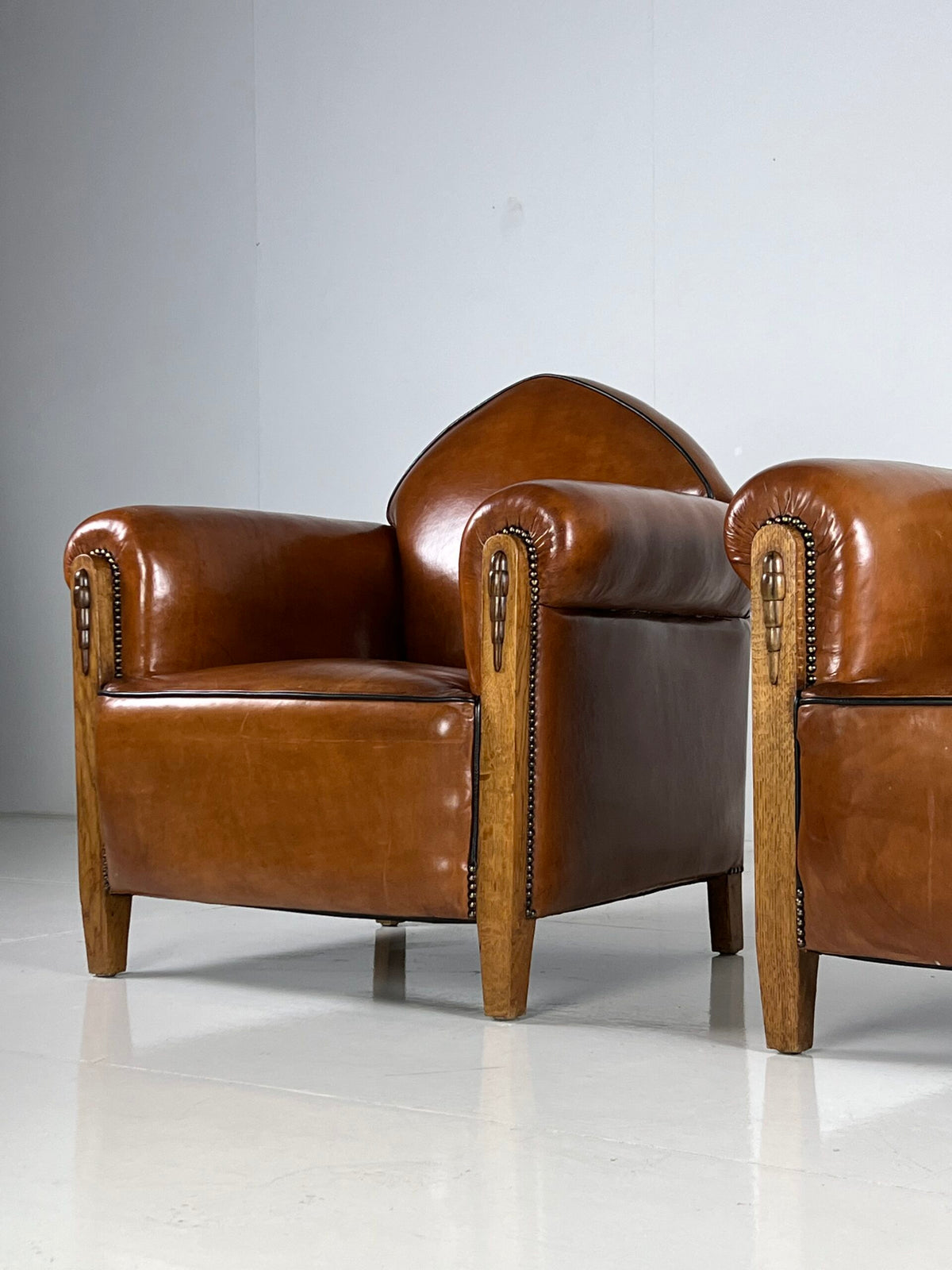 Pair of 1920s Art Deco Sheepskin Club Chairs, photo 12