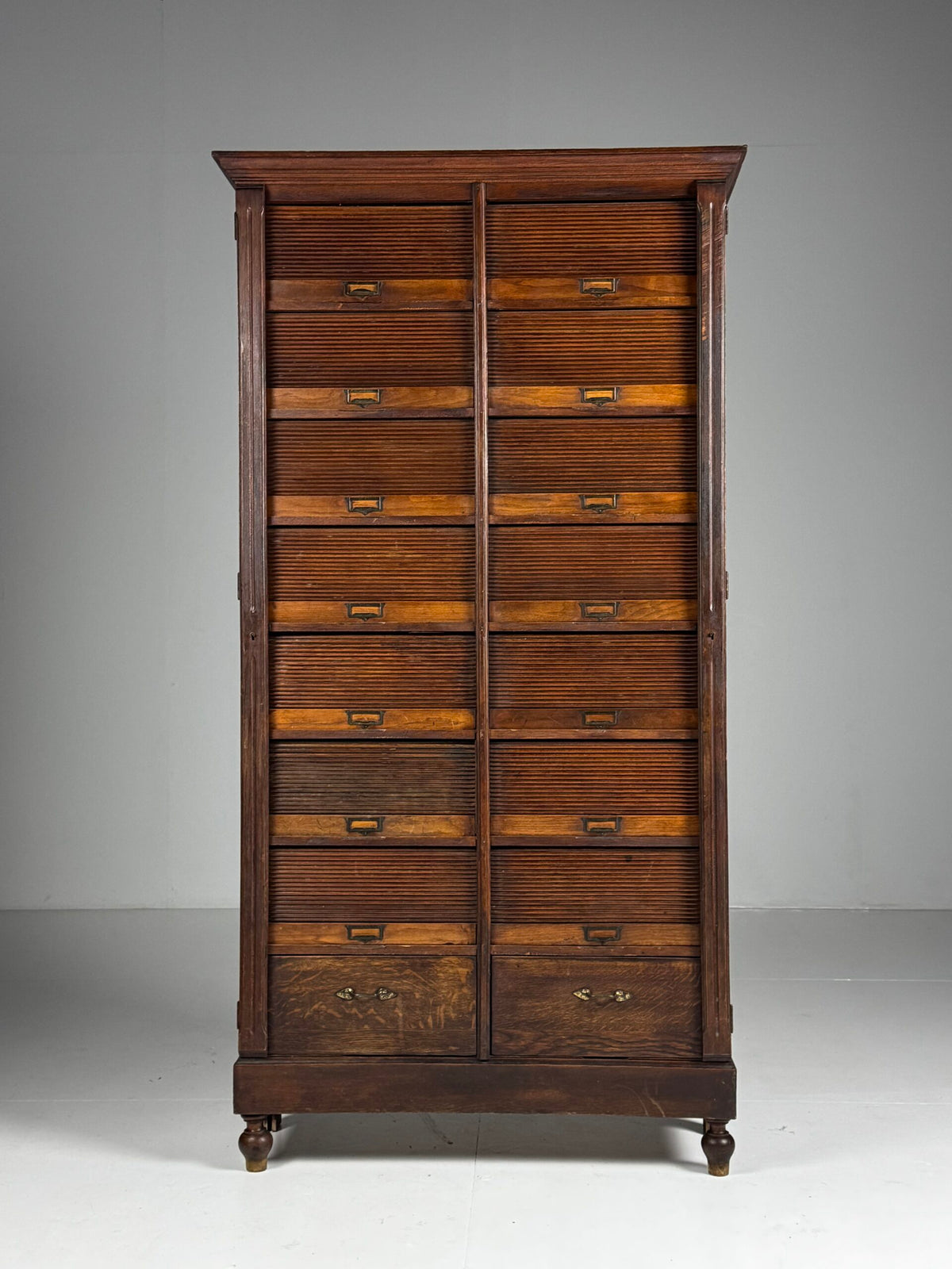 Belgian Oak Roll-Front Filing Cabinet, Early 20th Century, photo 1
