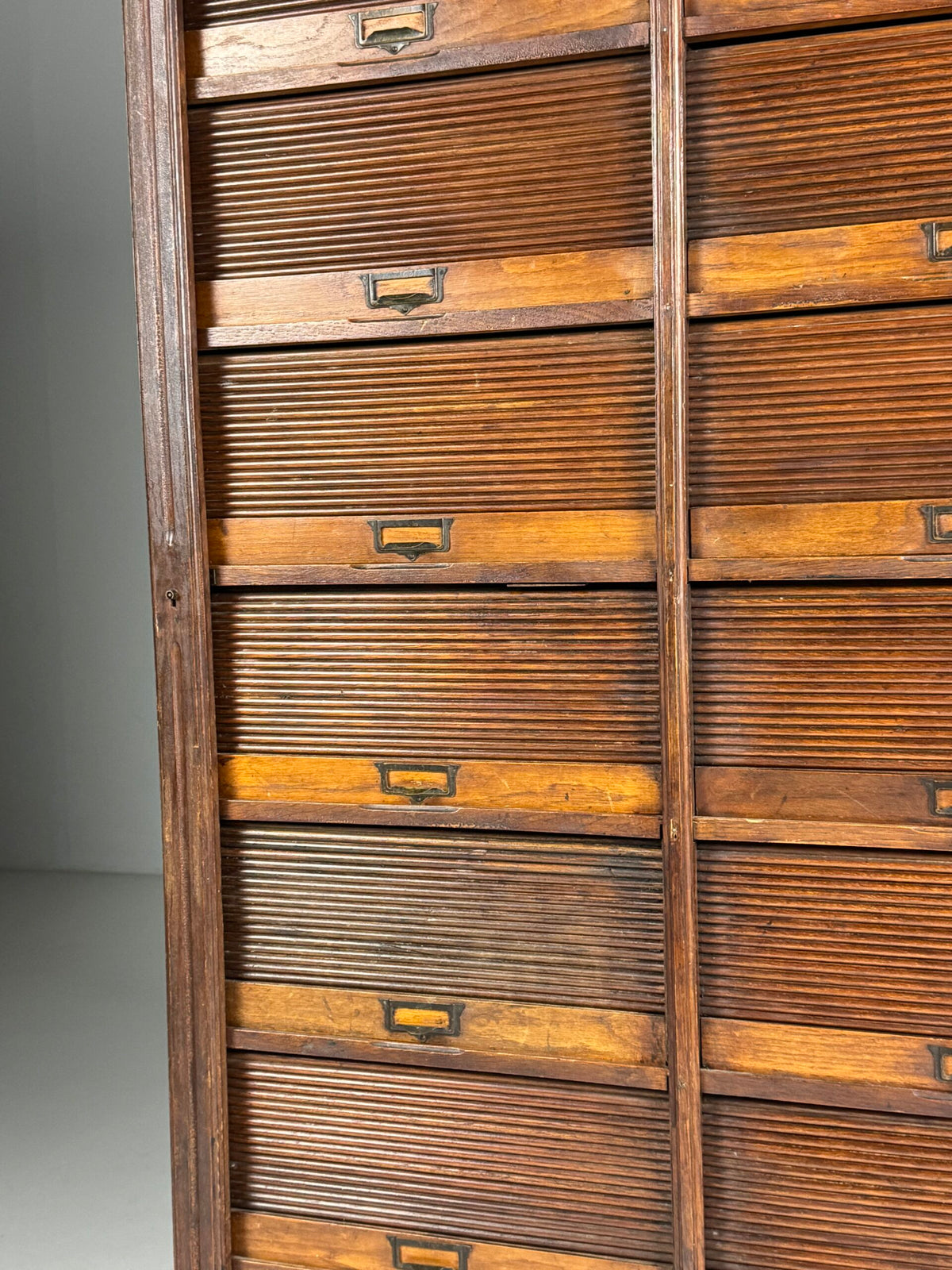 Belgian Oak Roll-Front Filing Cabinet, Early 20th Century, photo 22