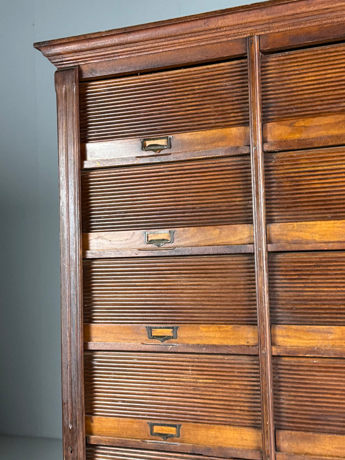 Belgian Oak Roll-Front Filing Cabinet, Early 20th Century, photo 21