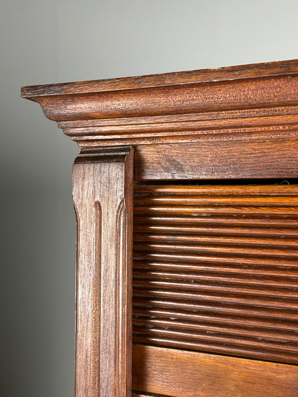 Belgian Oak Roll-Front Filing Cabinet, Early 20th Century, photo 11