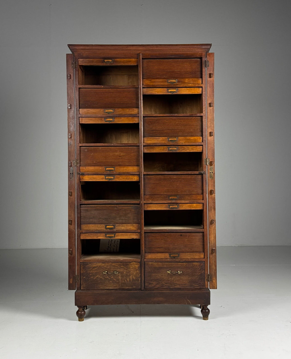 Belgian Oak Roll-Front Filing Cabinet, Early 20th Century, photo 9