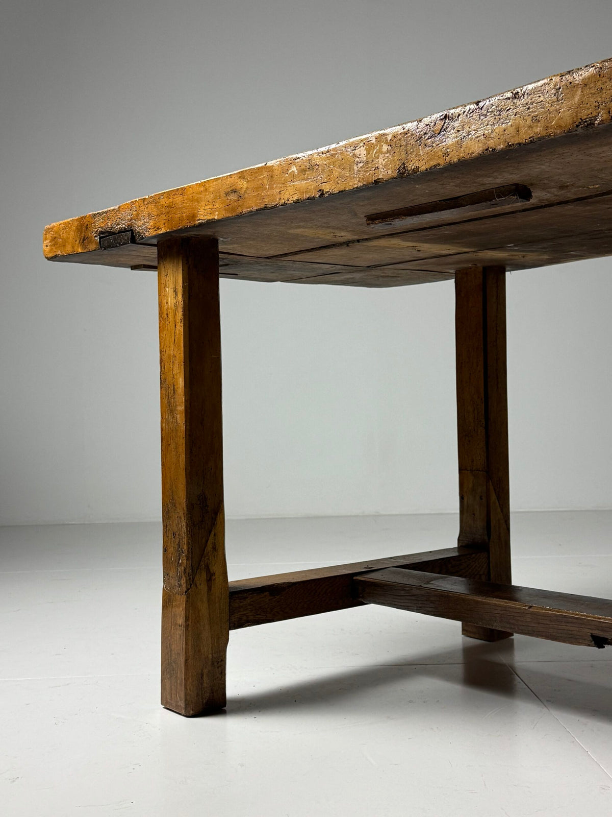 Very Robust French Refectory Table, 238 cm, Early 20th Century, photo 13